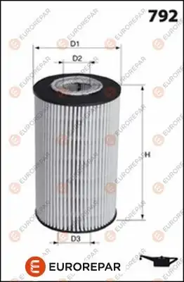 Eurorepar 1667442180 Psa Erp Yağ Filtresi Ford Ranger Tke 2 0 2 2 3 2 Dizel