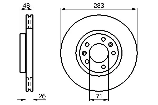 Bosch 0986478732 Fren Diski Peugeot 407 508 607 283mm Takım Arka 2 Adet