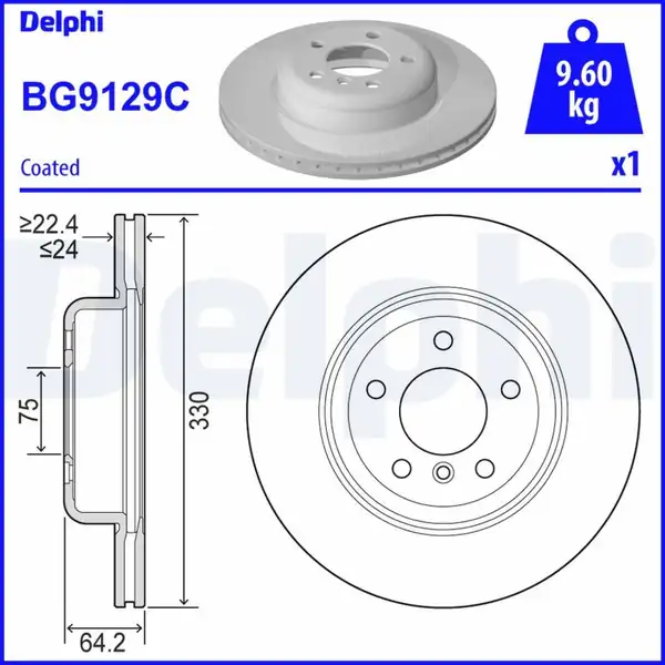DELPHI BG9129C | Fren Diski Ön Bmw F10 F11 F18