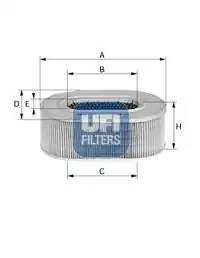 UFI 27-591-00 | Filtre Hava Honda Civic 92 95 Karb.