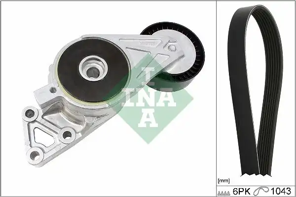 İna 529042910 Kanallı Kayış Seti 6pk1043 Peugeot Partner 1 9d Dw8 Fiat Bravo Brava Marea 1 4 12v 1 8 16v