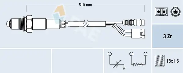 FAE 77377 | Sensör Lambda W124 M102 230 E
