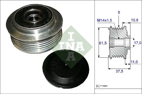 İna 535010710 Alternatör Kasnağı Fiat Croma 194_ 2 4 D 05 Alfa Romeo 159 2 4 05 11