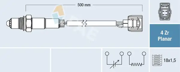 FAE 77505 | Sensör Lambda Mercedes W220 W251 W639 M156 M272 M273 06