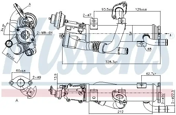 NISSENS 989329 | Egr Soğutucu Valfi Audi A4 A6 05 08 2 0 TDI Blb Bna BRF BRE