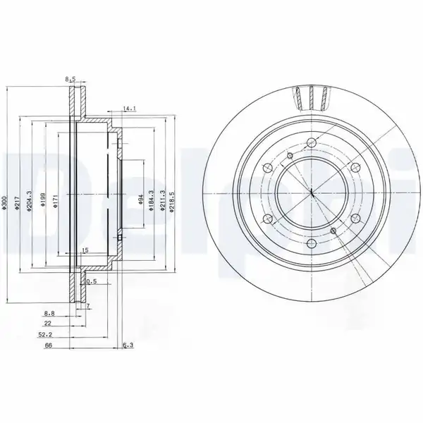 DELPHI BG3813 | Fren Diski Arka Havalı 300 6 Mitsubishi Pajero 00 10