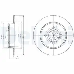 DELPHI BG4345 | Fren Diski (Çiftli Paket) , Deliksiz
