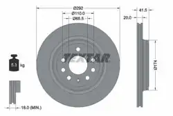 TEXTAR 92118403 | Fren Diski Opel Vectra C 292mm Havalı Arka | 2 Adet