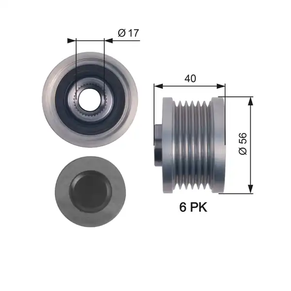 Gates Oap7129 Alternatör Kasnağı Nissan Primera 2 0 03 02 X Traıl 2 0 07 01 2 5 09 02