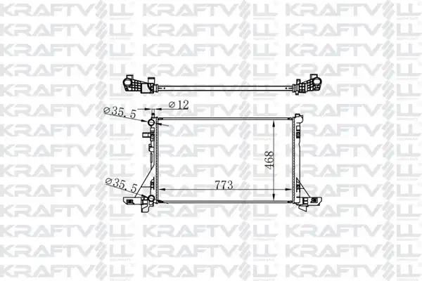 KRAFTVOLL 08040076 | Motor Radyatörü Master III 2 3 Movano B Nv400 Vauxhall Movano Mk II 773 468 22 Brazing M-T