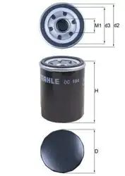 MAHLE OC194 | Yağ Filtresi Doblo Albea Palio Bravo Marea Punto Astra F Combo Corsa A B Vectra Civic