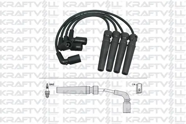 KRAFTVOLL 05070222 | Buji Kablosu Aveo 1 4 16v 06 Kalos 1 4 16v 05 Rezzo 1 6 16v 05 Silikon Kablo