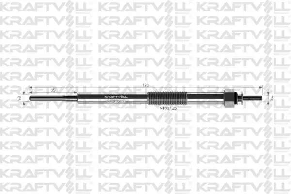 KRAFTVOLL 05030092 | Kızdırma Bujisi 11v Mitsubishi Fuso Canter Fe839 Fe859 Euro4 Pajero Buji Marka 12 Adet