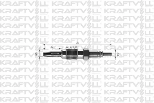 KRAFTVOLL 05030010-12 | Kızdırma Bujisi 11v Doblo 1 9d Turbo Suz 12 Adet