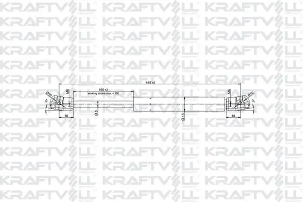 KRAFTVOLL 09010032 | Bagaj Kapak Amortisörü Sağ Sol Ford Ka 96 08 2 Adet