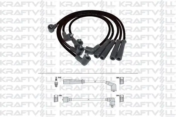 KRAFTVOLL 05070243 | Buji Bobin Kablosu Mazda 323 F IV S IV Carbio 1 3 1 6 1 8 89 94 Silikon Kablo