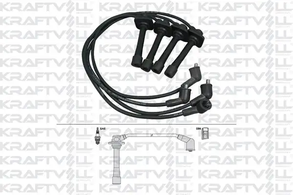 KRAFTVOLL 05070291 | Buji Kablosu Mazda 626 1 8i 2 0i 16v 91 97 Silikon Kablo