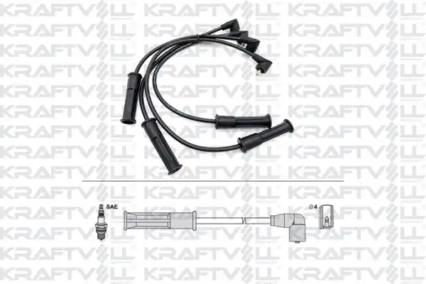 KRAFTVOLL 05070193 | Buji Kablosu Clio Symbol HB Kangoo 1 4 8v