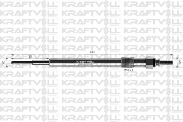 KRAFTVOLL 05030024-12 | Isıtma Kızdırma Bujisi Boxer III Jumper III C81 110ps C96 130ps C110 150ps 12 V347 11 14 Custom Ran 12 Adet