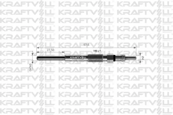 KRAFTVOLL 05030070 | Kızdırma Bujisi 11v 407 607 807 4007 2 2 Hdi C5 C6 C8 Outlander 12 Adet