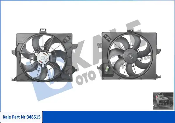 Kale Radyatör 348515 Fan Motoru Davlumbazlı Hyundai Accent Blue 1 6 CRDI 10 15 İ20 1 1 CRDI 12 15