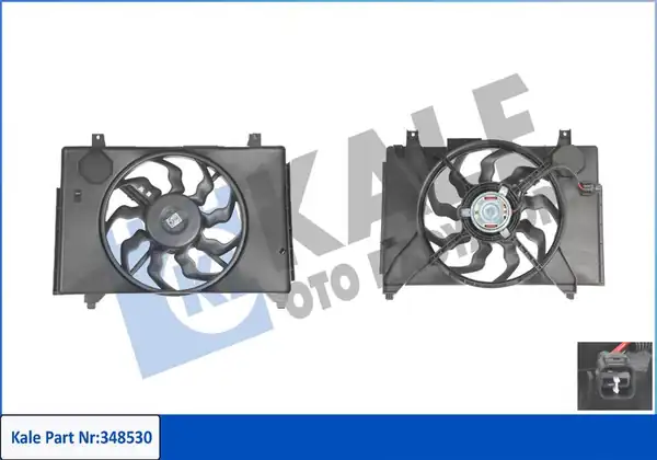 KALE 348530 | Hyundai Accent Era Kia Rio 1 5 CRDI 2006 2011 Fan Motoru Davlumbazlı Klimasız