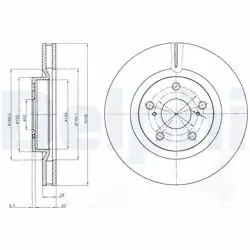 DELPHI BG4114C | Fren Diski Rav4 06-16 Camry 06-11 2.0-2.2 Kaplamalı | 1 Adet