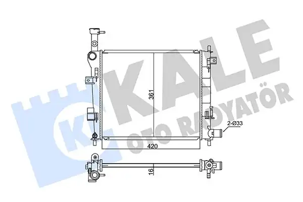 KALE 347855 | Radyatör Kia Picanto 11 1 0 1 2 M T Manuel