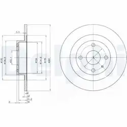 DELPHI BG3556 | Disk Arka 98-04 Ma.323F-S | 1 Adet