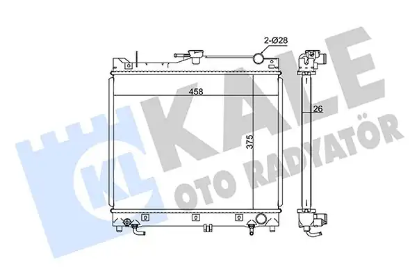 KALE 365700 | Radyatör Suzuki Jımny 1 3 16v 01 Otomatik 375x457x27