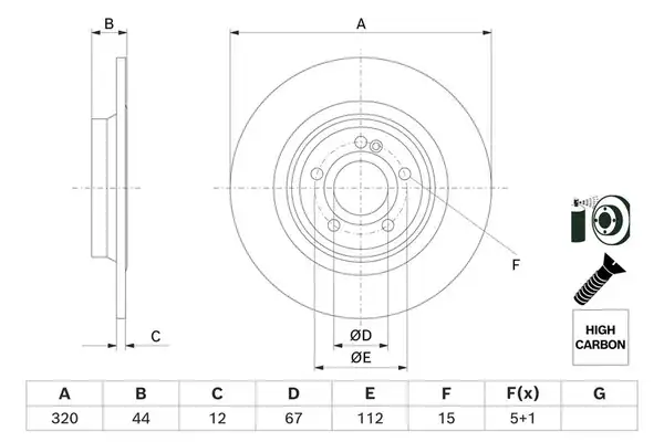 Bosch 0986479f13 Disk Arka Mercedes W177 W247 C118 X118 18 2 Adet