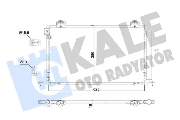 KALE 350705 | Klima Radyatörü Kondenser Toyota Avensis 2 0 2 4 03 08 Benzinli