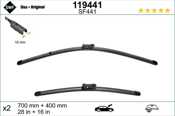 Valeo 119441 Silecek Golf Sharan Touran Caddy 2020 Alhambra