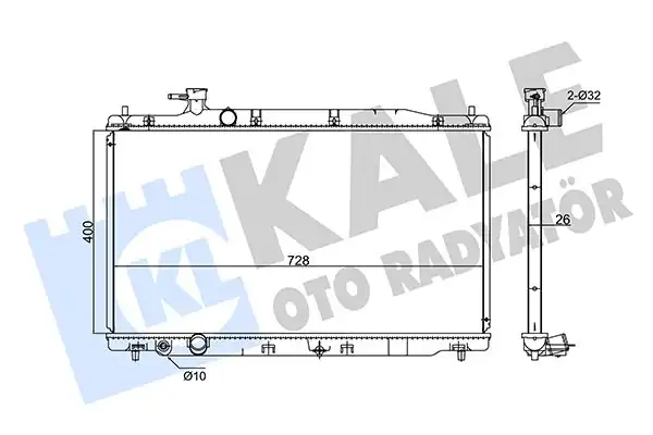 KALE 347720 | Radyatör Honda Cr V 2 0i 07 Accord 2 4 06 15 Manuel Vites