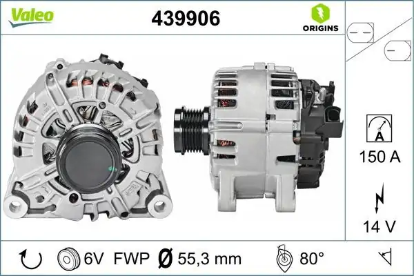 Valeo 439906 Alternatör Ford Focus Fiesta Mondeo Connect Courier C Max Kuga 1 5 1 6 TDCI