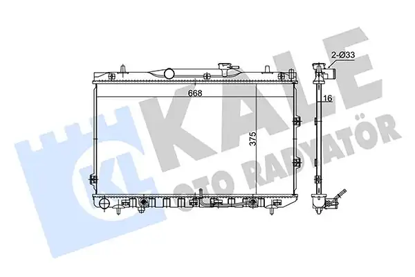 KALE 348625 | Radyatör Kia Cerato 04 06 1 6 2 0 Benzinli Otomatik