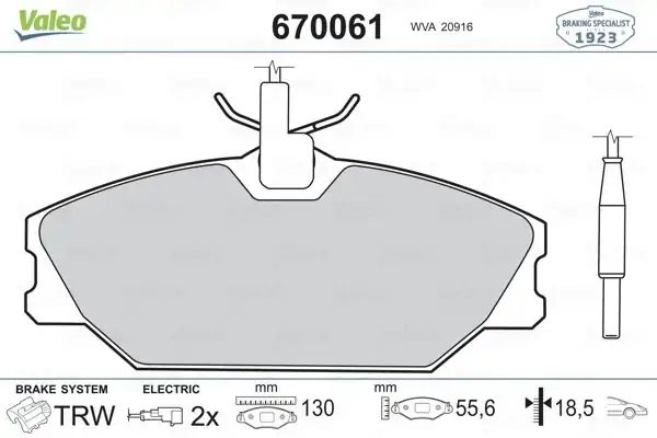 Valeo 670061 Renault Laguna Safrane Megane İ Scenic Espace Ön Fren Balatası