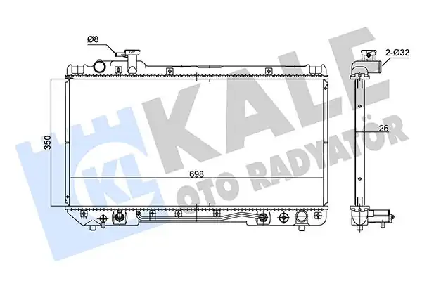 KALE 348180 | Radyatör Toyota Rav4 2 0 4wd 94 00 Otomatik