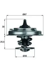 MAHLE TX3482D | Termostat 82°C Audi A8 4.2 Quattro 02-05
