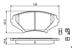 BOSCH 0986494220 | Fren Balata Ön 04-12 Ma.Rx8 2.6