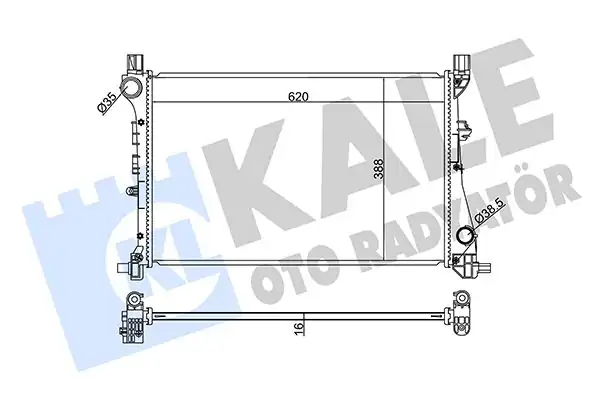 KALE 348440 | Su Radyatörü Fiat Egea 1 3 Mjet 1 4 Benzinli Lpg 15