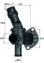 MAHLE TI887 | Termostat 87°C VW Golf V/Jetta/Passat 04-11 A3/Altea/Leon/Toledo III Octavia 2.0 FSI Bvy-Bvz-Bvx-Blr-Bly