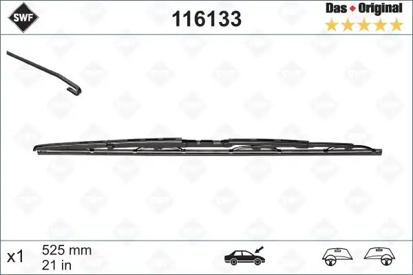 Valeo 116133 Swf X1 525 mm Land Rover Discovery 2 12 98 09 04 Peugeot 607 05 00