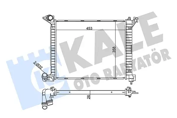 KALE 352565 | Mini Cooper One D 1 4d R50 R53 Su Radyatörü 03 06