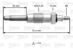 VALEO 345100 | Kızdırma Bujisi Mercedes Om601-602-603 | 10 Adet