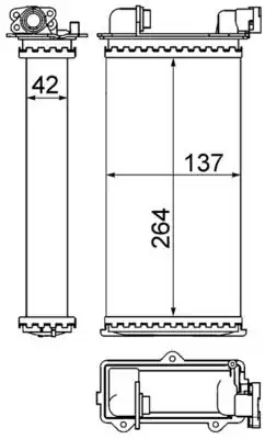 MAHLE AH94000S | Kalorifer Radyatörü Bmw 3 Seri E30 82 95 M10 40 85 90
