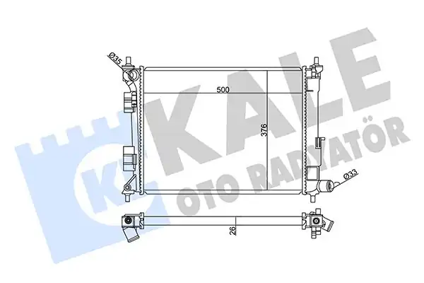 KALE 359120 | Radyatör Hyundai İ20 1 2 1 4 Manuel Benzinli 14 18