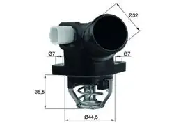 MAHLE TM32103 | Termostat 103°C 206 207 C2 C3 Berlingo Partner C3 II