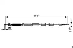 BOSCH 1987482582 | El Fren Teli Sol 06-G.Punto-Evo-Mıto 1641mm