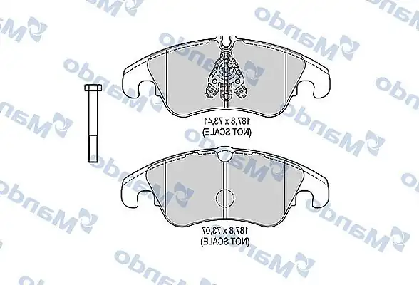 MANDO MBF015388 | Fren Balata Ön Audi A4 A5 A6 A7 Q5 S4 S5 2 0 3 0 TDI Fişli